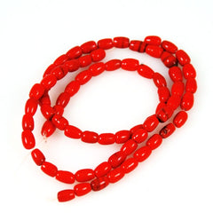 Antique Faux Red Coral Glass Trade Beads