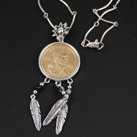 Rare 2015 Sacagawea Dollar Coin Necklace with 20