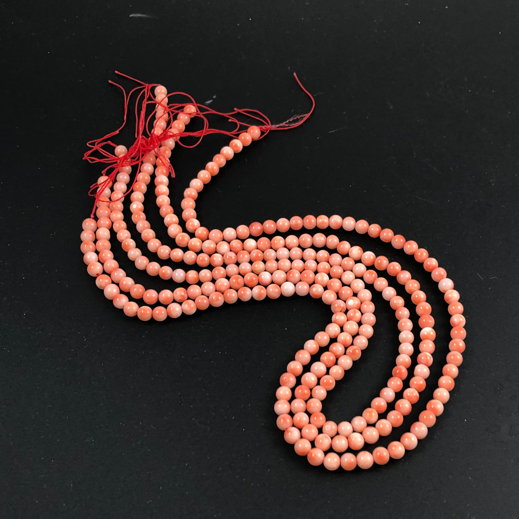 Salmon Pink Coral Beads Rounds – Estate Beads & Jewelry