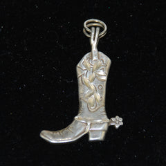 Sterling Silver Western Cowboy Boot Charm